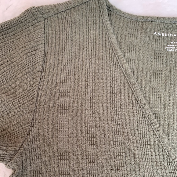 NWOT American Eagle Wrap Front Top - Picture 2 of 6